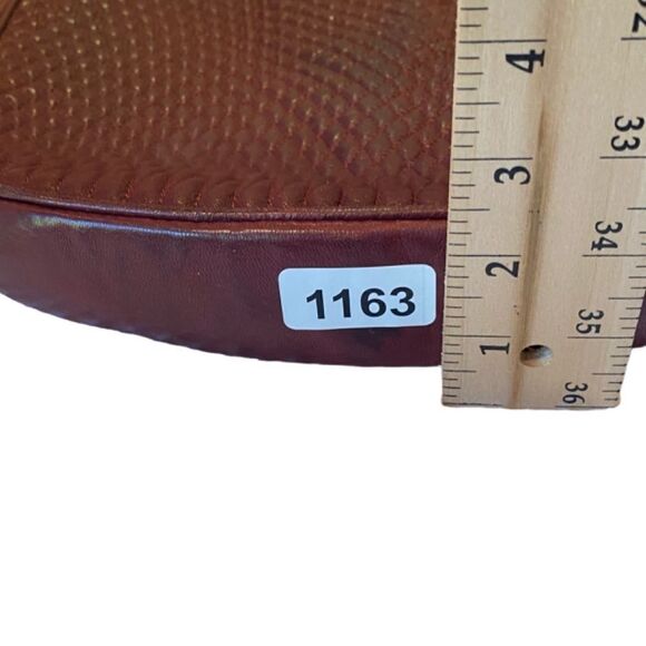 1163 Vintage New Bally Genuine Leather Crossbody Quilted Maroon Bag - Picture 10 of 10